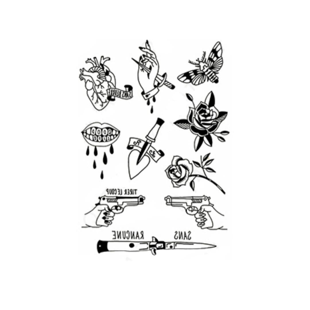 Medium Temporary Tattoo - Love & War | Toochi Tattoo